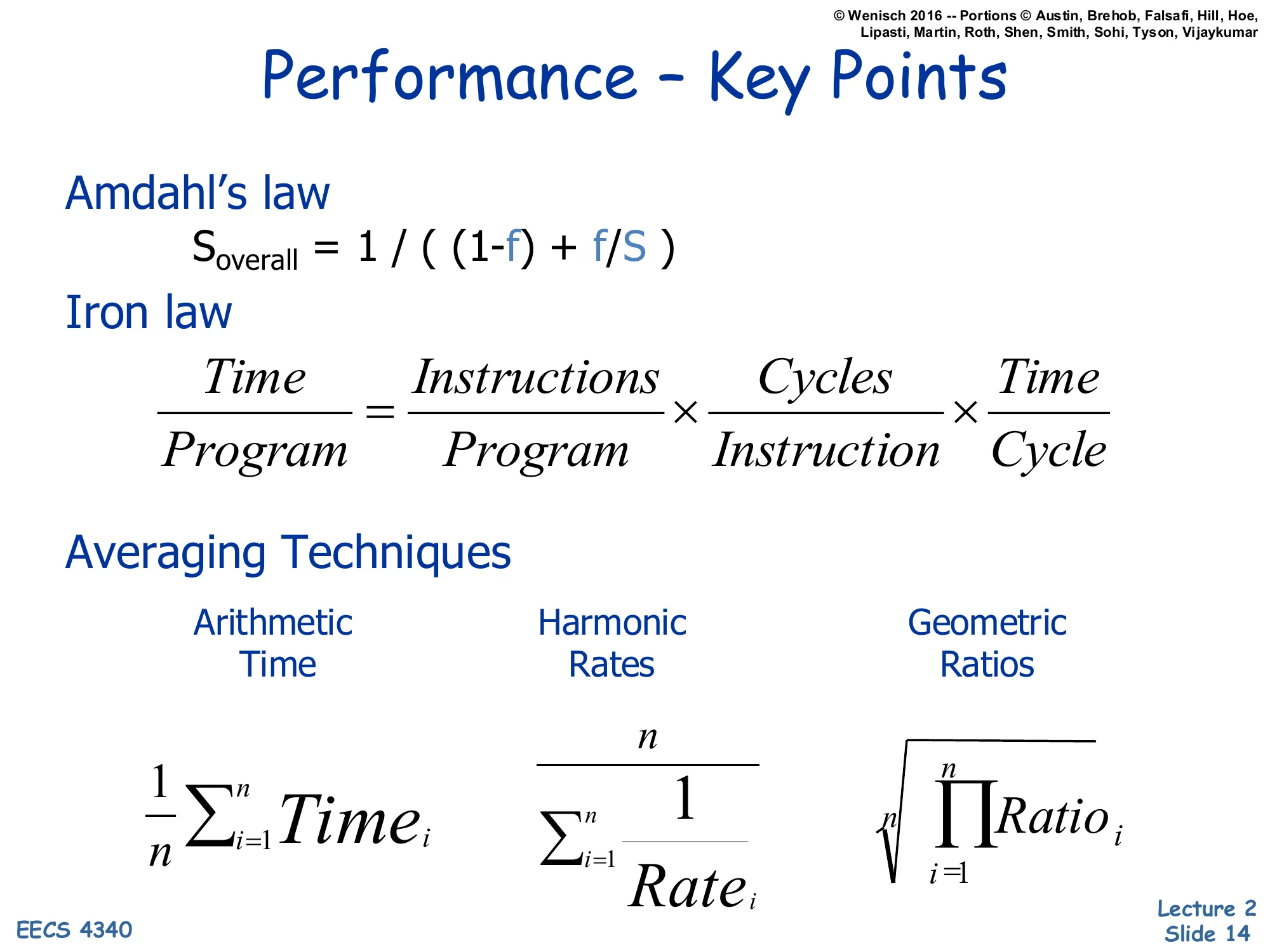Performance — Key Points (slide 14)
