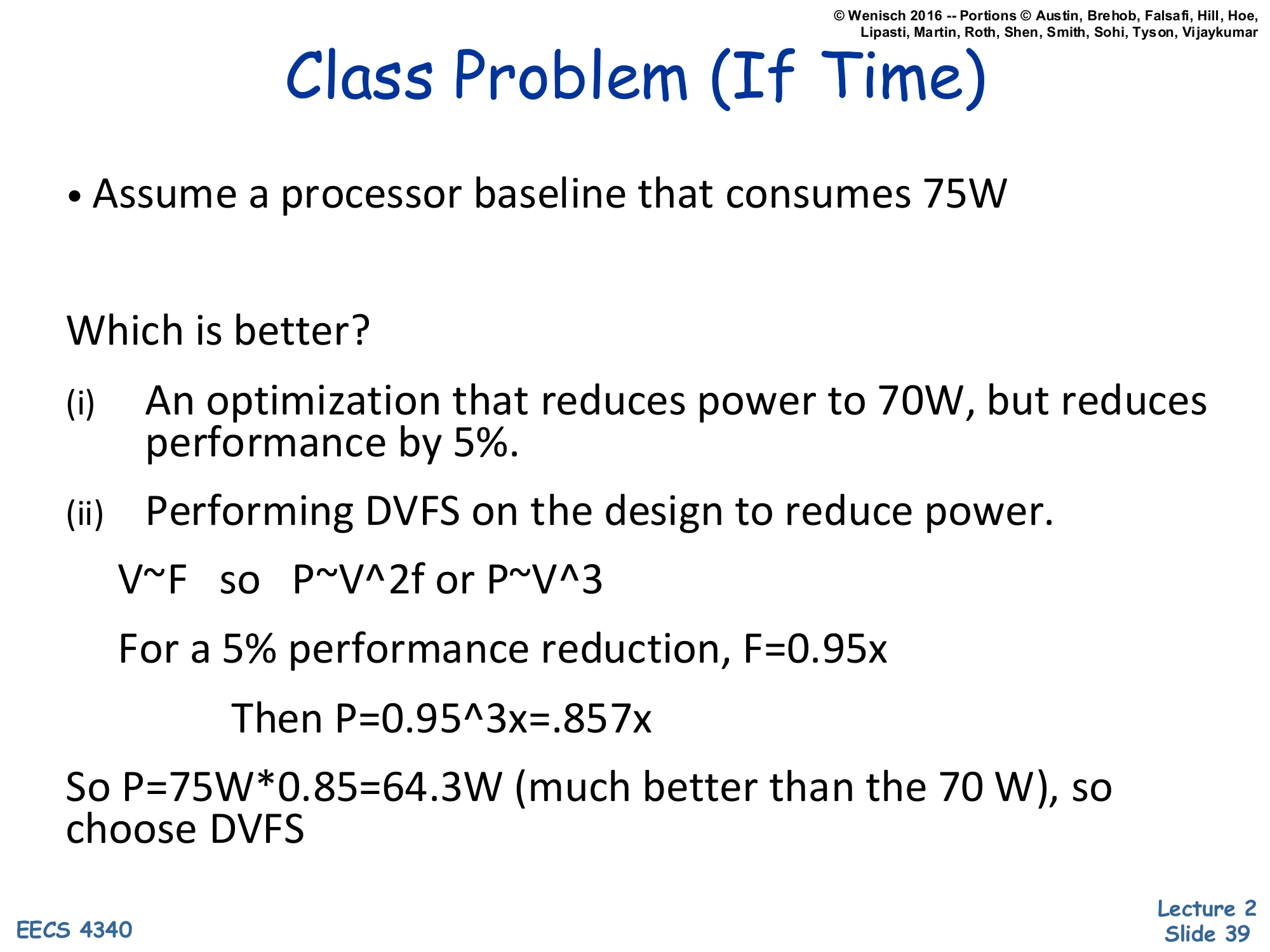 Class Problem (If Time) — Solution (slide 39)
