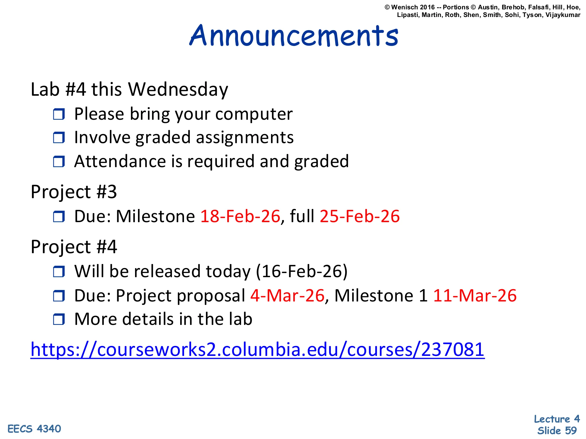 Announcements (slide 59)