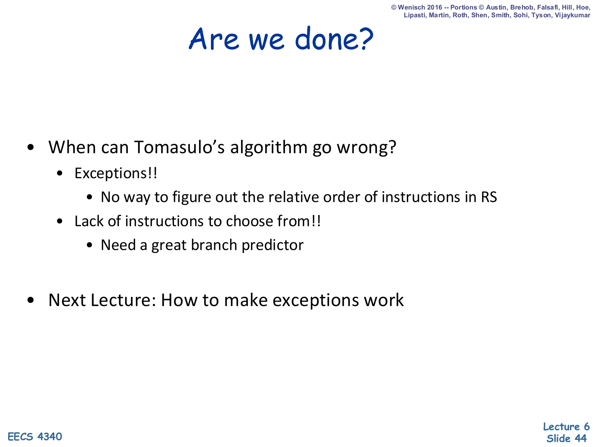 Are we done? (slide 44)