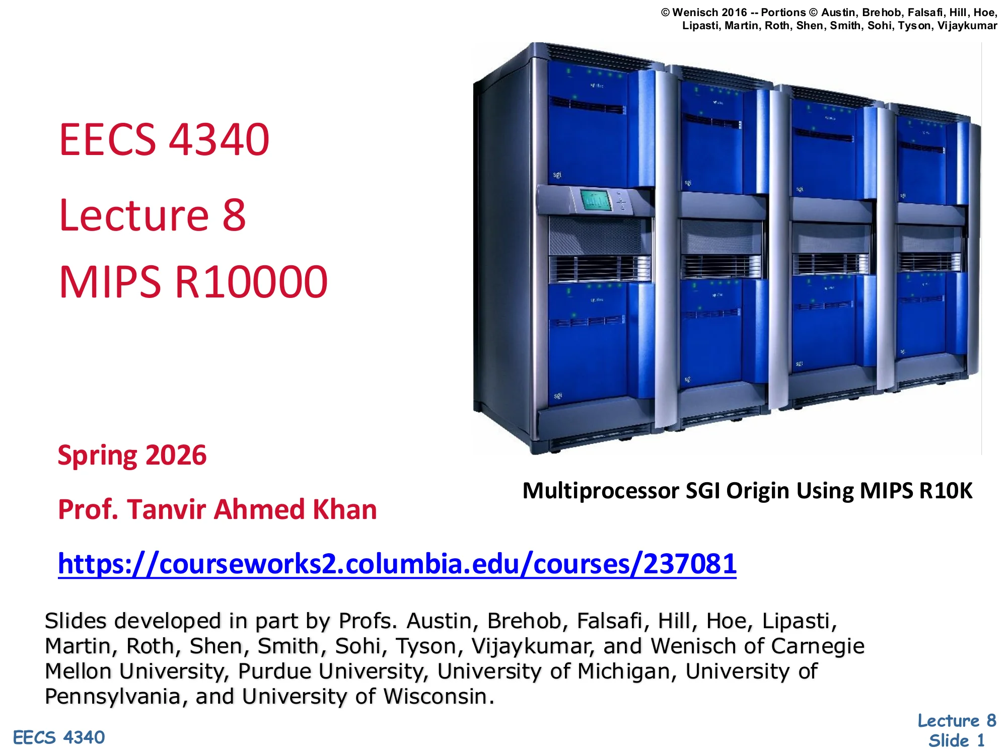 CSEE 4340 Lecture 8 — MIPS R10000 (slide 1)
