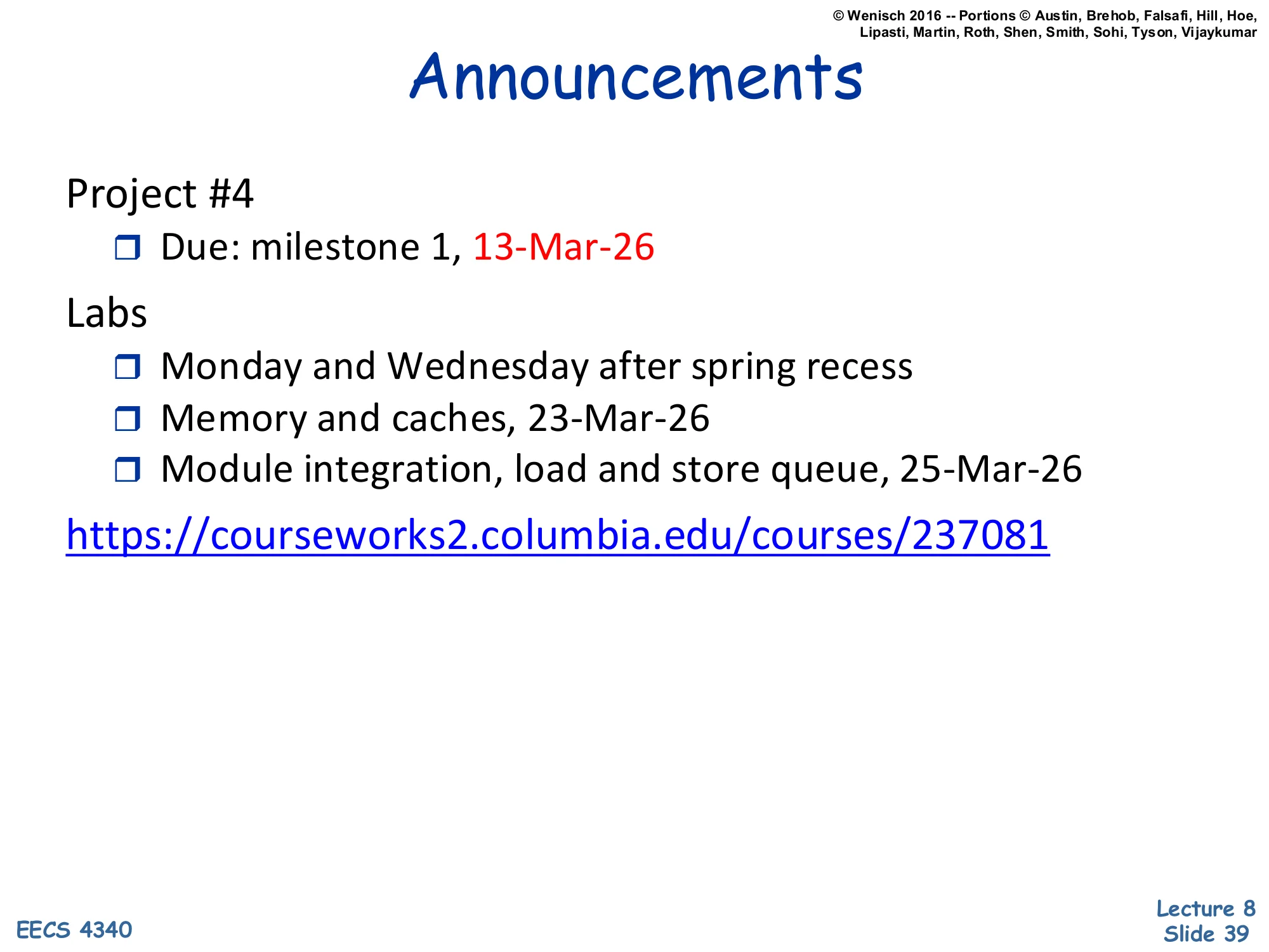 Announcements (slide 39)