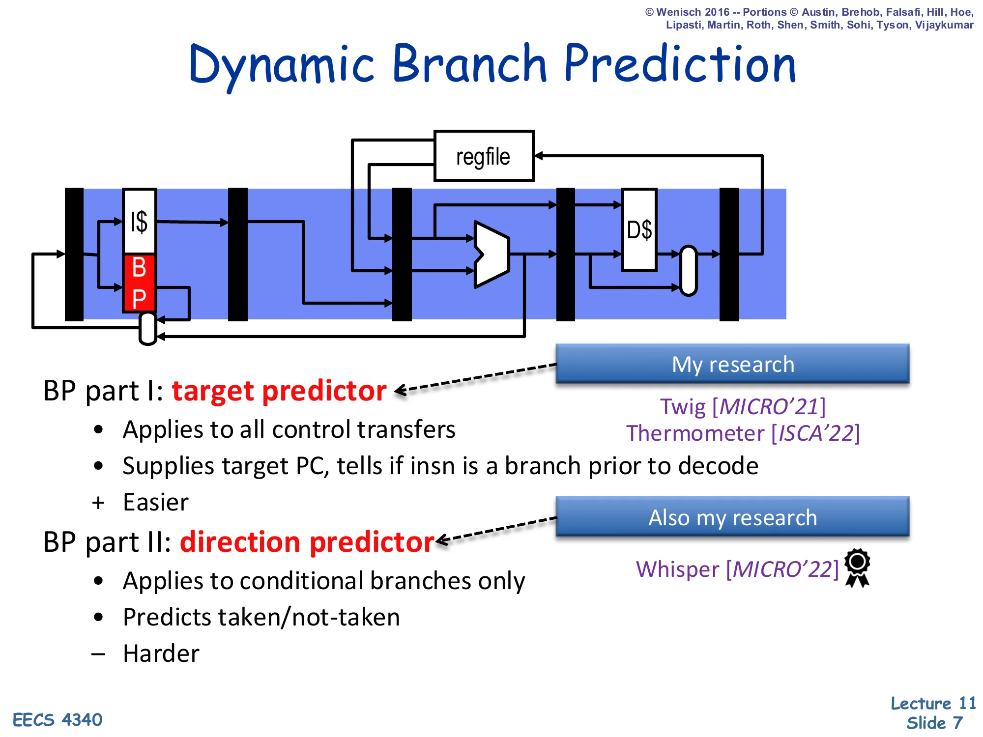 Dynamic Branch Prediction (slide 7)