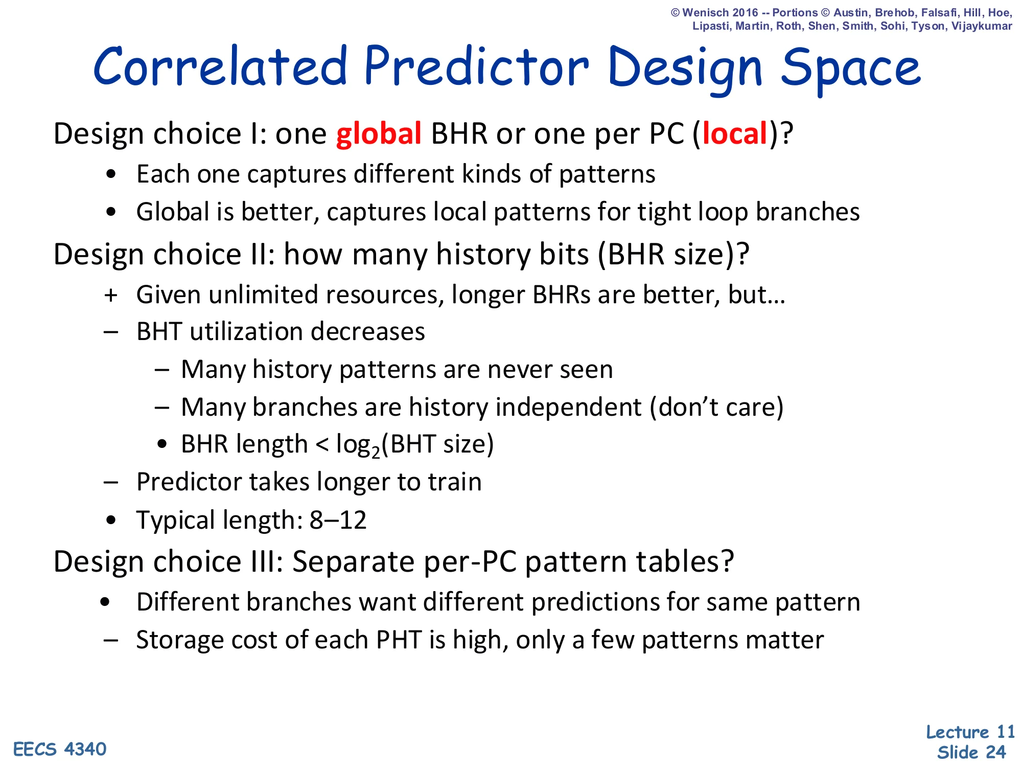 Correlated Predictor Design Space (slide 24)