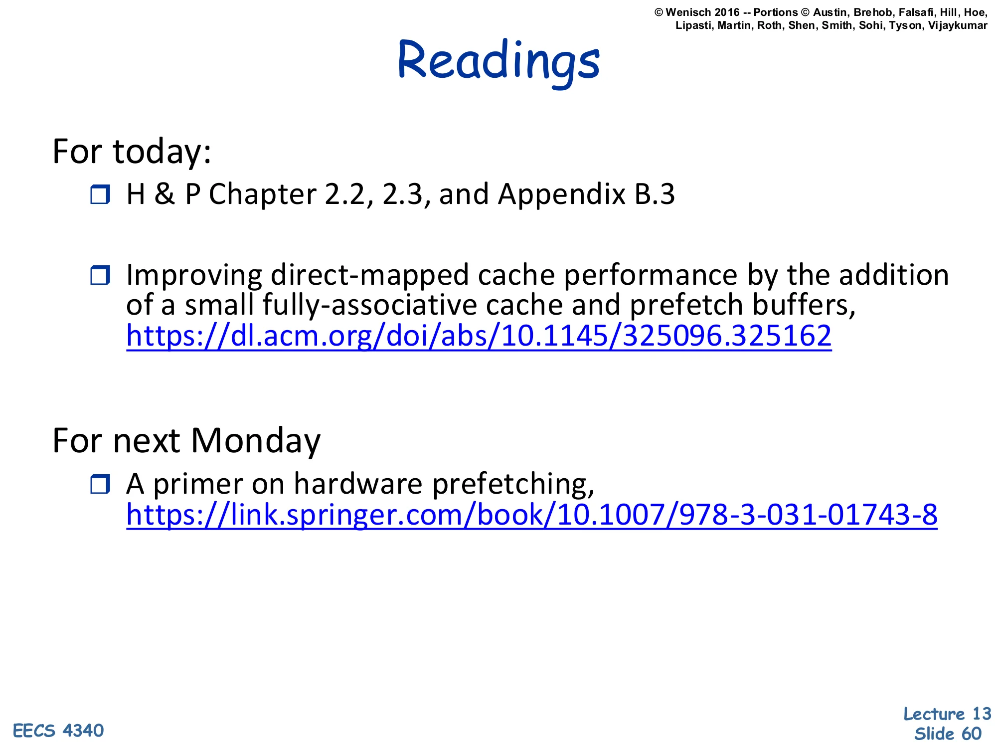Readings (slide 60)