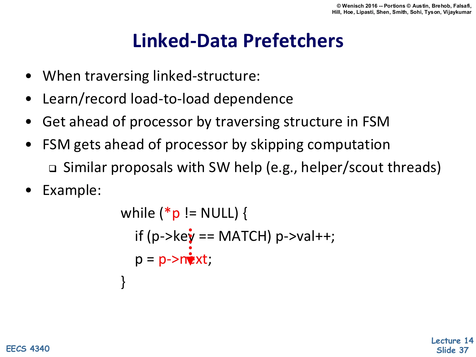 Linked-Data Prefetchers (slide 37)