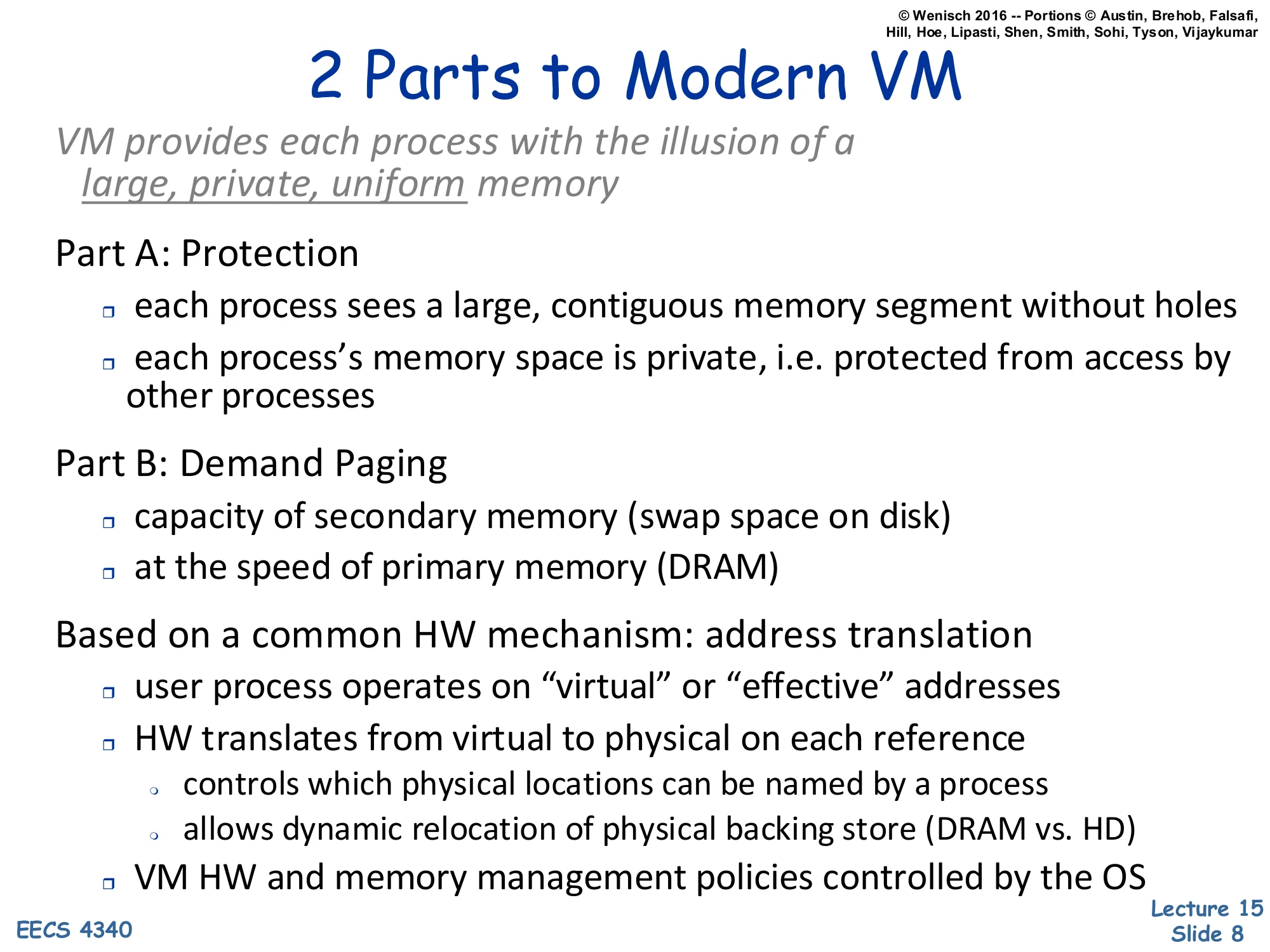 2 Parts to Modern VM (slide 8)