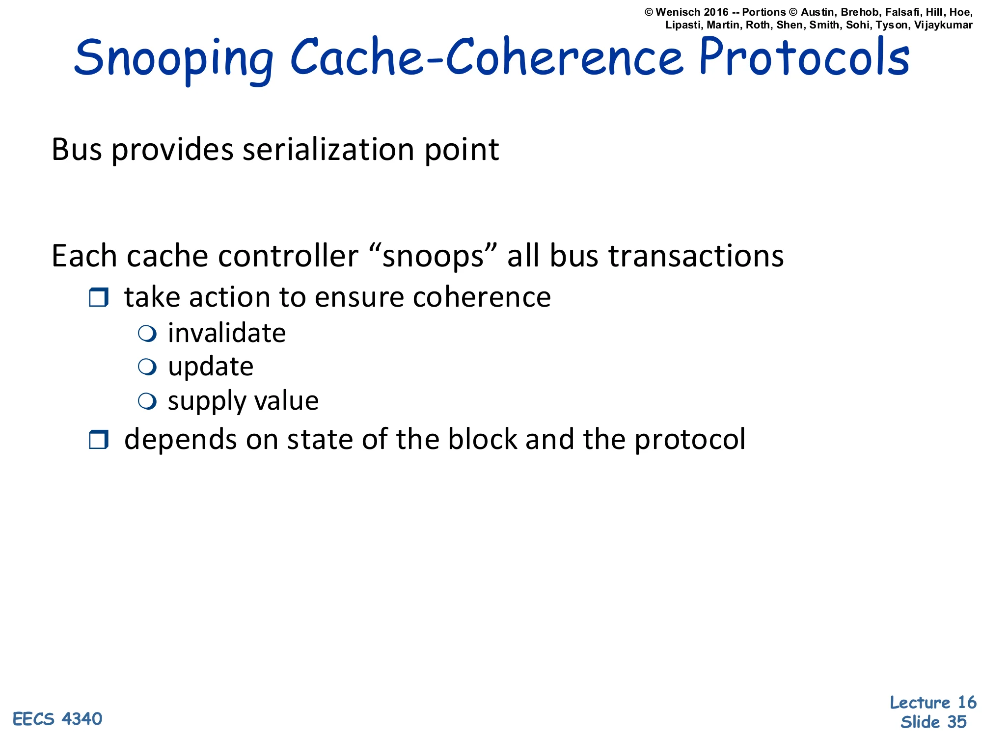 Snooping Cache-Coherence Protocols (slide 35)