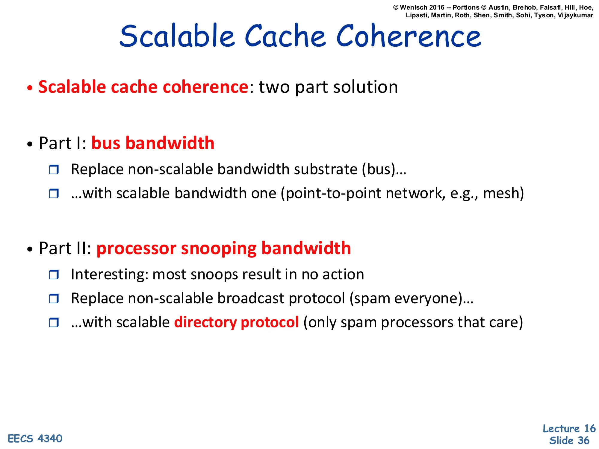 Scalable Cache Coherence (slide 36)
